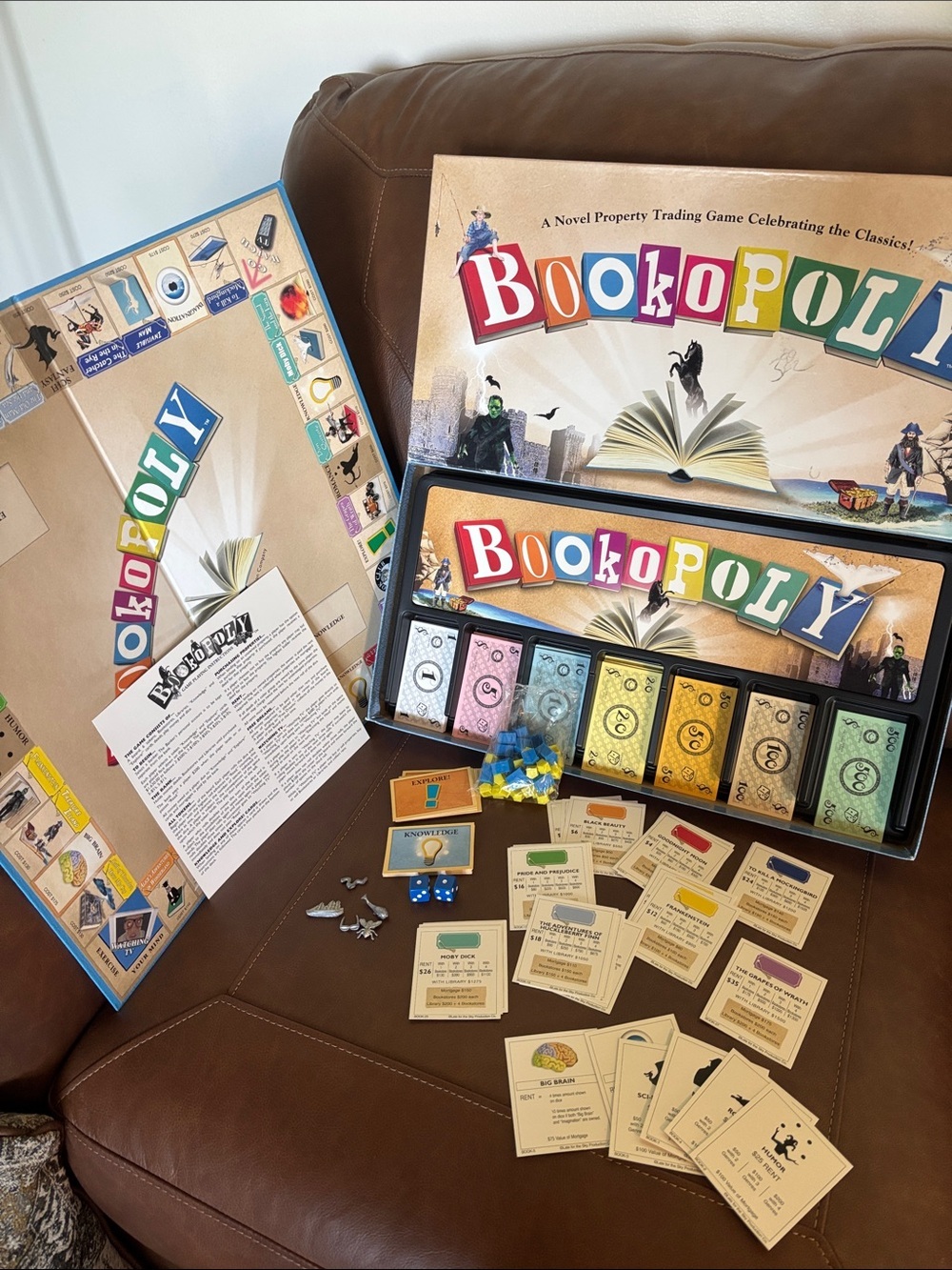 Bookopoly Board Game - Classic Book Lovers Edition in Multicolor